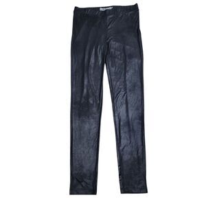 Basement Black Faux Leather Leggings Size M